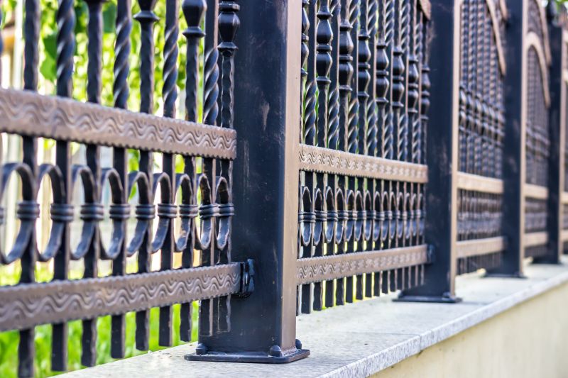 Metal Fence with Decorative Elements