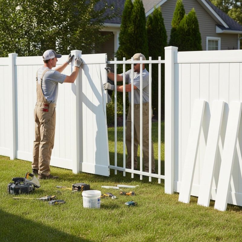 Vinyl Fence Installation detail